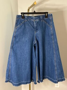 EUC! Pilcro Wide Leg RawHem Denim Culottes